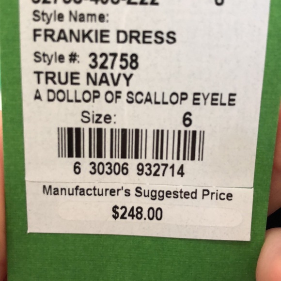 NWT Lilly Pulitzer size 6 Frankie dress A Dollop of Eyelet, True Navy - Picture 3 of 10